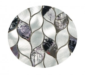 Beautiful handmade original unique design Surface Inkjet Printing Metallic  Aluminum Mosaic Tiles