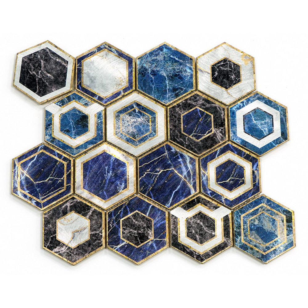 Good Quality 3D Hexagon Brushed Inkjet Printing Aluminum Mosaic Featured Image