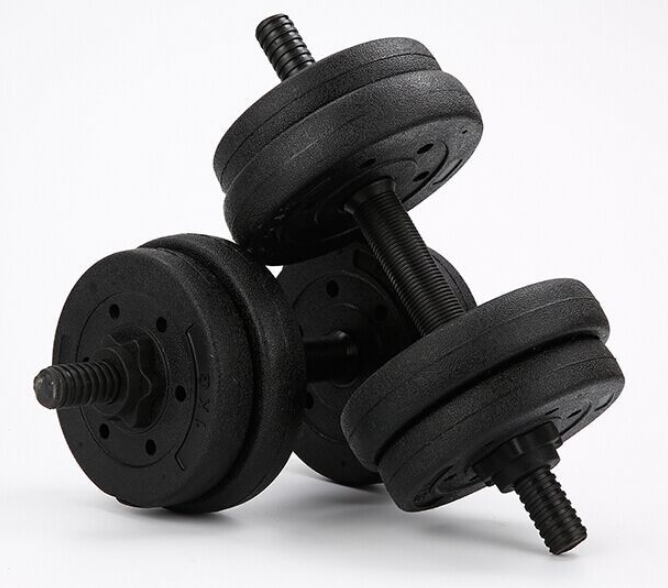 Weight Lifting quality Plastic Concrete Cement  dumbbell sets
