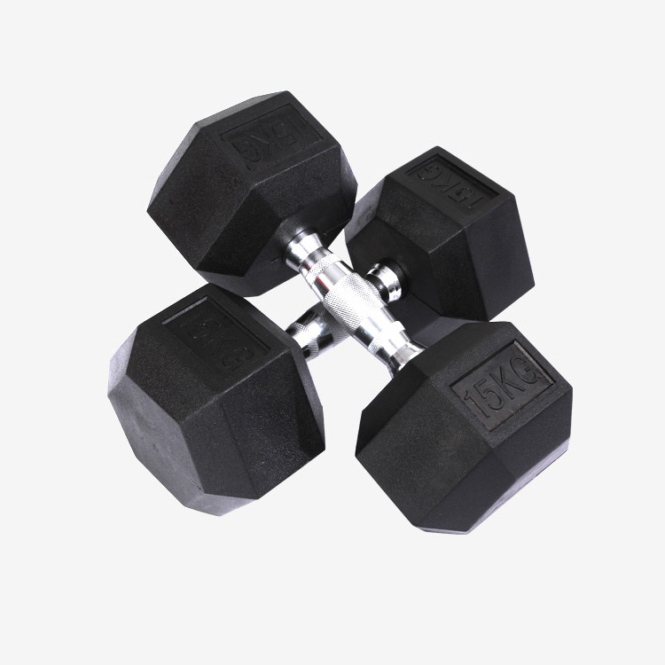 High quality 30kg weight cast iron and rubber coated custom dumbbell black for sale