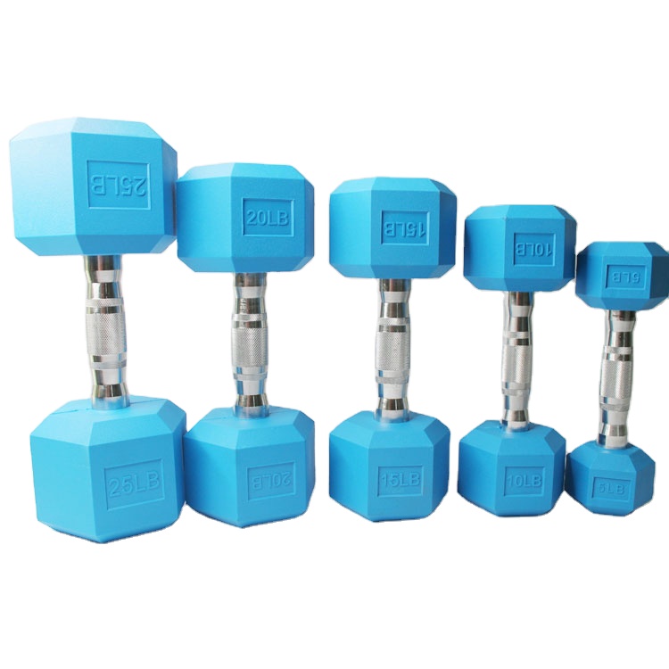 Colorful hot selling products PVC resin gym hex dumbbells no smell