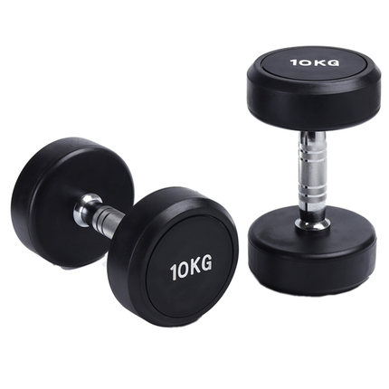 New launched products cheap set gym equipment fixed weight rubber round dumbbelll