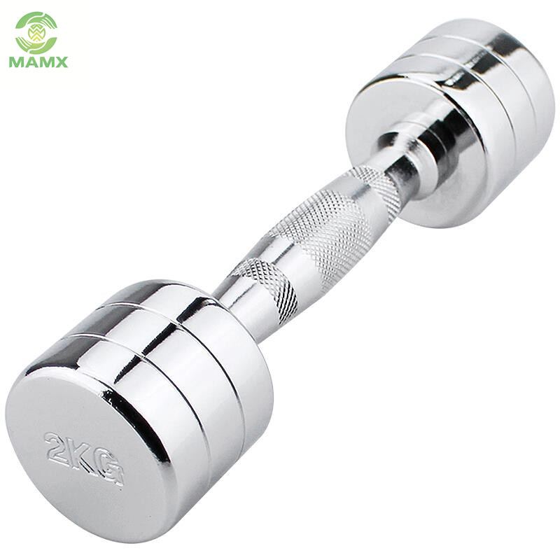 Dumbbell –  Round Dumbbell Bodybuilding Weight Lifting High Chrome Stainless Steel Dumbbell – Meiao
