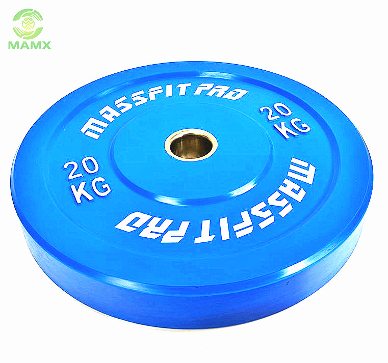 Innovative products equipments fitness bumper barbell with weight plates set