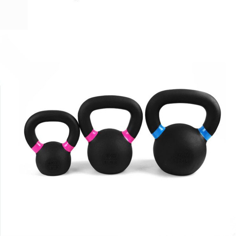 Newly Arrival 24kg Kettle Bells - Weightlifting 4kg custom sport new design Cast Iron kettlebell black – Meiao