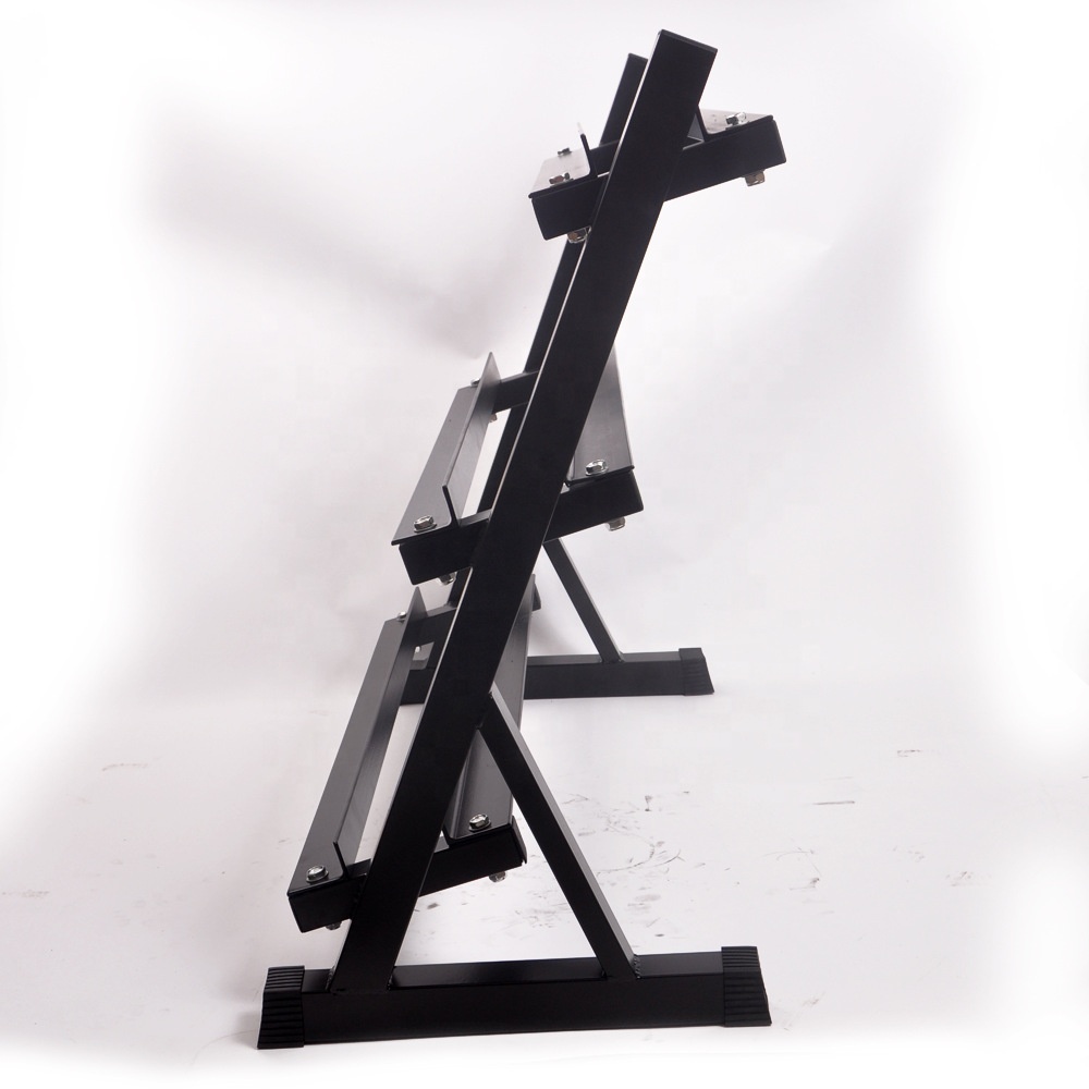 Best Price on 47.5kg Dumbbells - Gym equipment 3 layers hex dumbbell rack body building equipment steel shelf rack for sale – Meiao