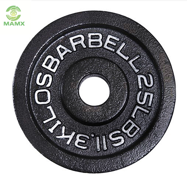 Gym Bodybuilding Black Cast Iron Barbell Weight Lifting Plate