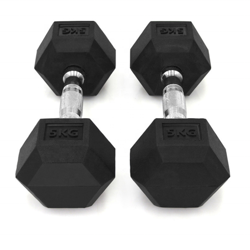 Unique products fitness black weights hex cheap gym equipment dumbbells rubber set
