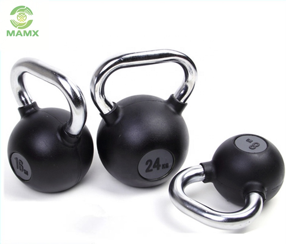 Trending Products Custom Kettlebells - Custom High Quality Durable Cheap Black Dip rubber Plastic Kettle Bell – Meiao