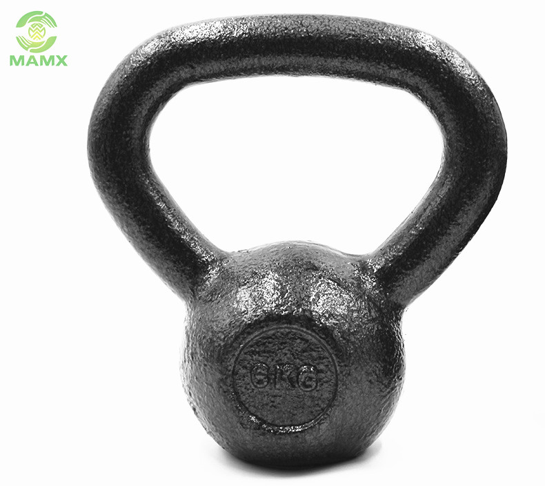 Body Building Training Exercise Solid black Painting Cast Iron Kettlebell For Sale