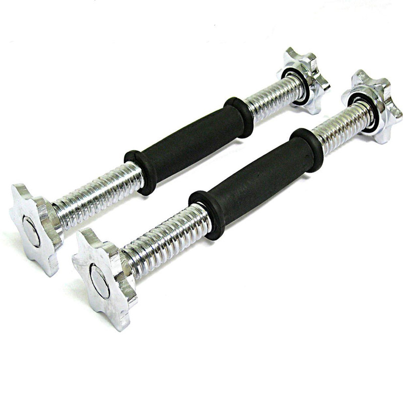 knurl  chrome carbon steel dumbbell bar dumbbell accessories with collars