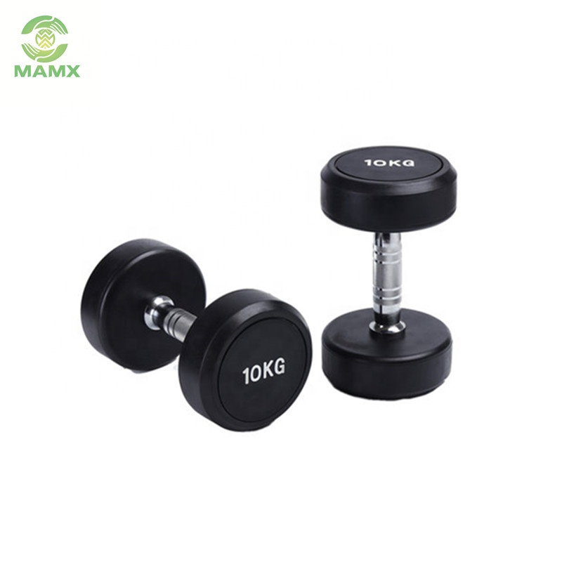 2020 Popular Gym Rubber Coated Dumbbell Round Head Dumbbell For Weight Lifting