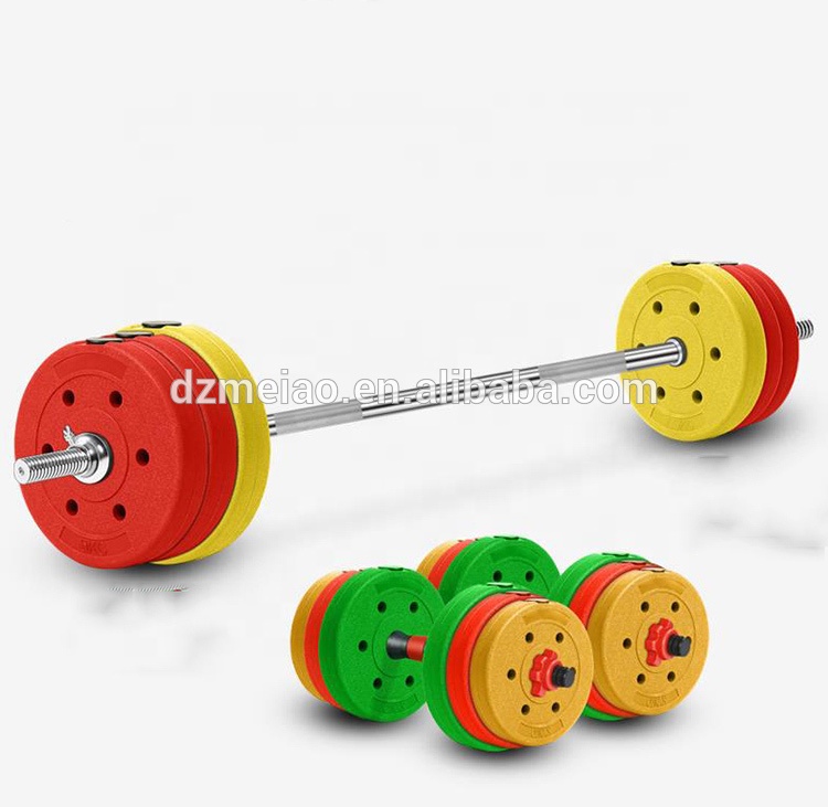 Cheap Price For Adjustable Plastic Coated Cement Dumbbell Weight Plate