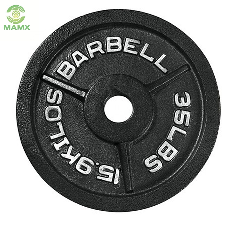 China Manufacturer for Steel Barbell Bar - Bodybuilding equipment cast iron painting barbell plate for sale – Meiao