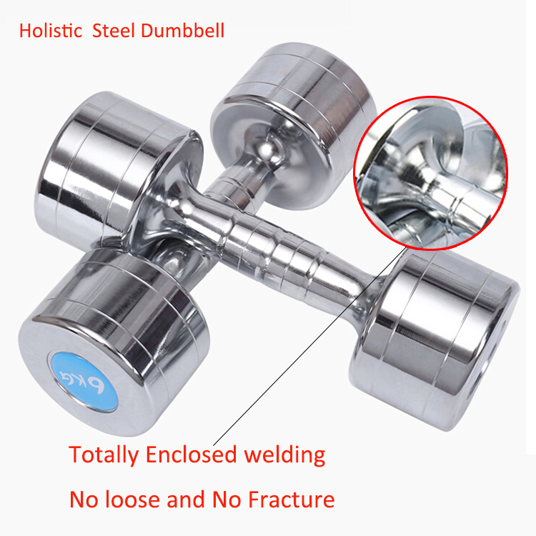 China Cast Iron Plates - Wholesale Bodybuilding Fixed pure solid stainless  steel  chrome Dumbbells – Meiao