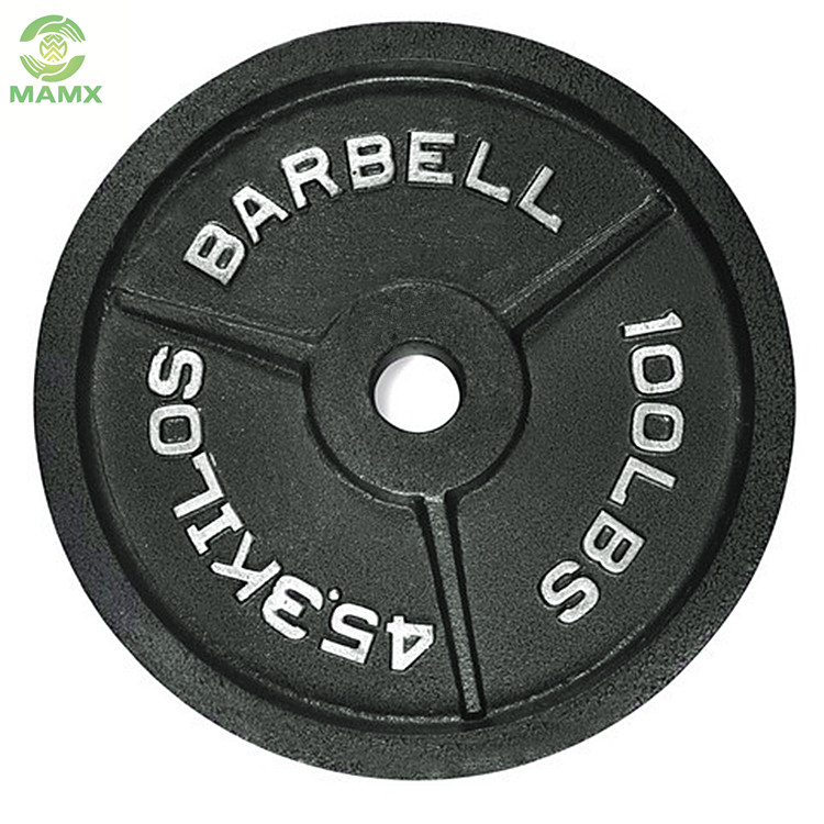 Wholesale Price China 10kg Barbell - Home Or Gym Used Cast Iron Black Barbell And Weight Plates – Meiao