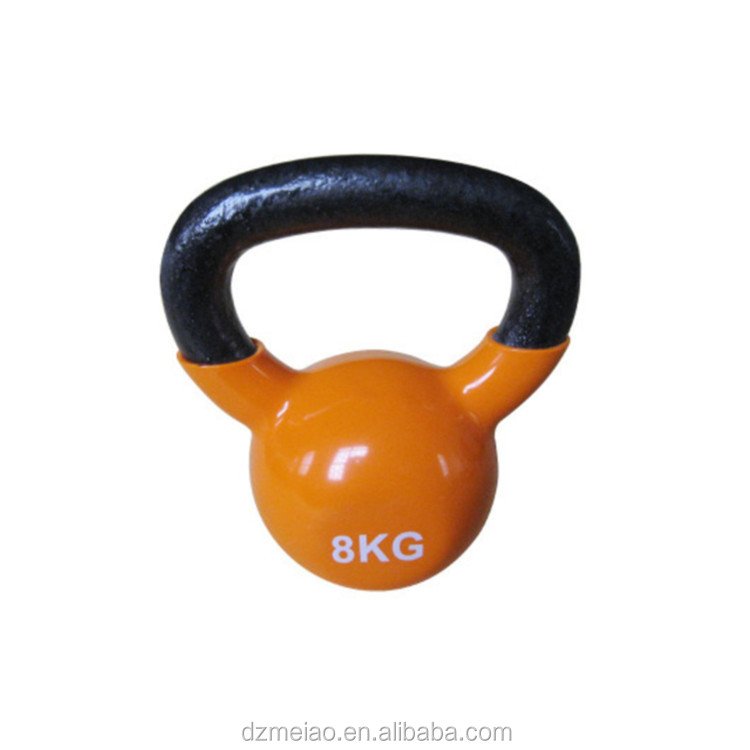 High Quality Adjustable Kettlebell 32kg - Gym equipment cast iron vinyl neoprene kettlebell colorful custom kettlebell for sale – Meiao