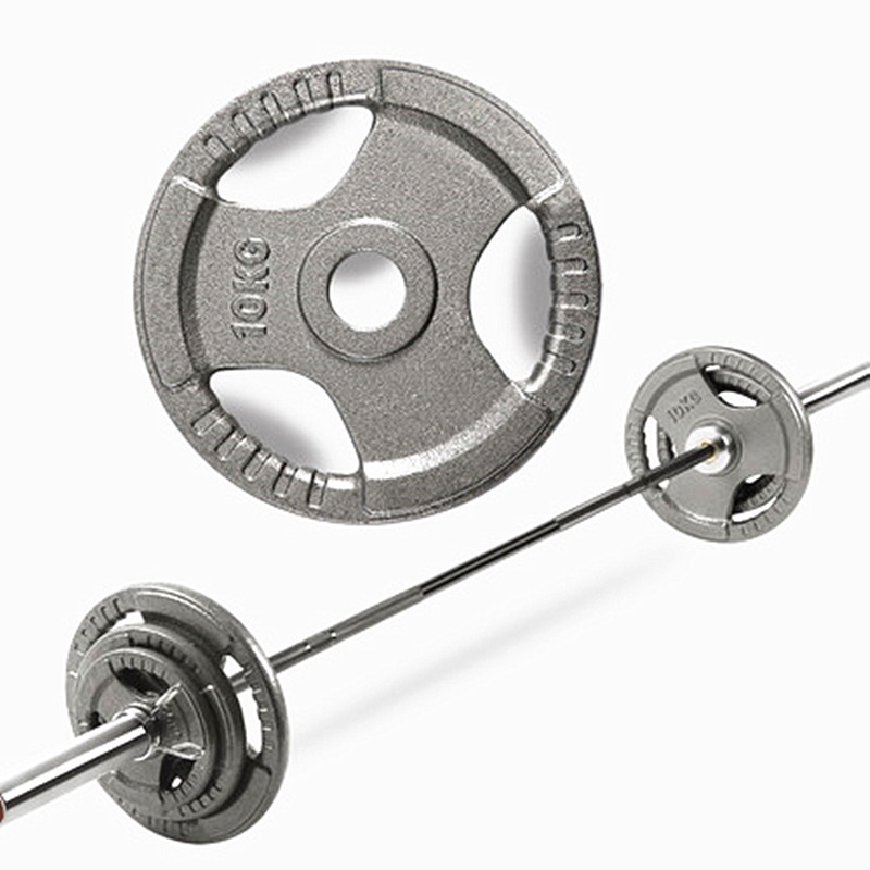 Baking Weight Lifting Three-hole Hand Grip Barbell Weight Plates