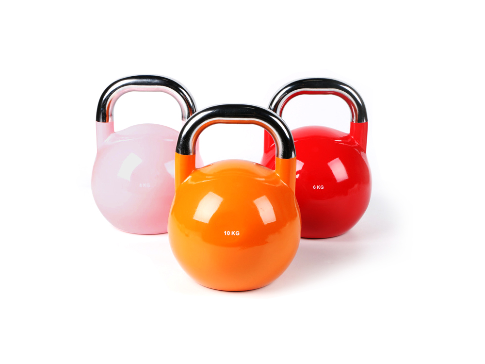 Gym fitness non-rusting steel competition kettlebell for sale