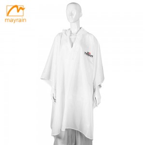 Bottom price Outdoor Rain Jacket Running Women - Promotion rain poncho with brand logo – Mayrain