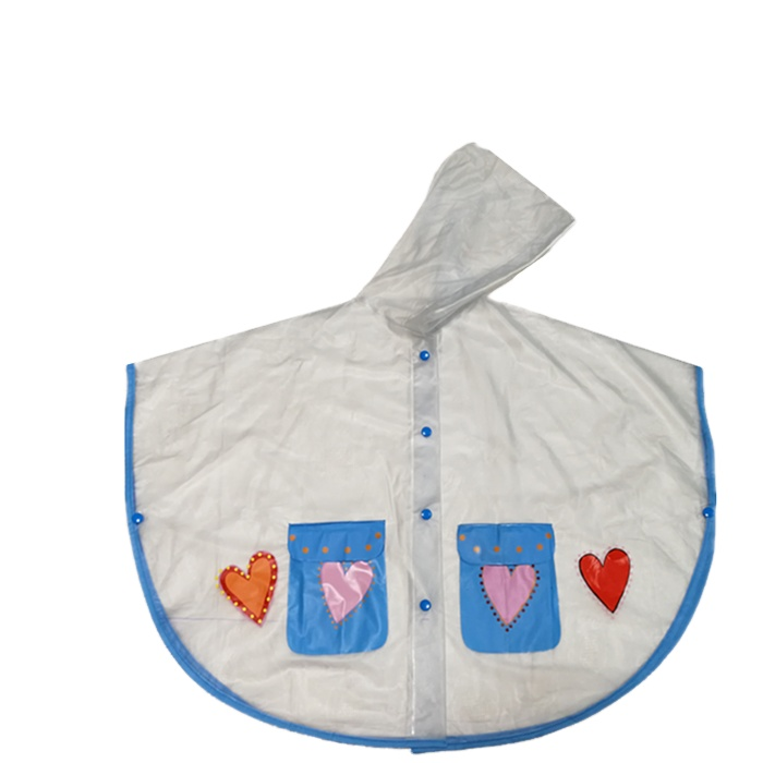 windbreaker PVC outdoor raincoat for kids waterproof children rain poncho