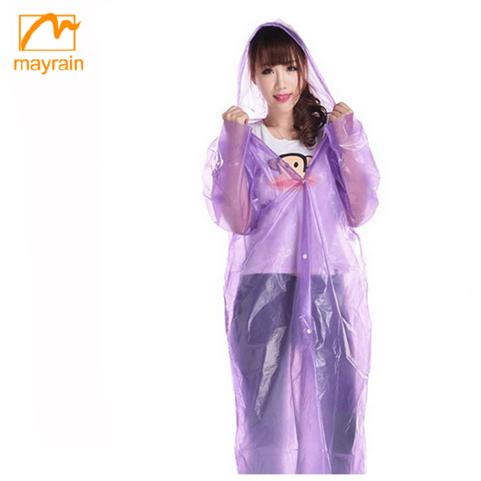 pe fabric raincoat transparent custom color rain poncho 100% waterproof