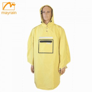 Waterproof TPU riding bicycle outdoor rain ponchofor adult