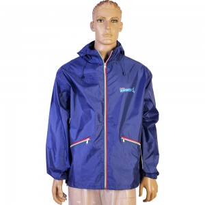 Discount Price Backpack Rain Coat - OEM men packable pocket hooded rain waterproof Windbreaker jacket with OEM logo – Mayrain