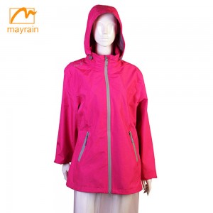 2021 wholesale price Raining Coat Set Women - Highly quality material pongee with PU coating waterproof ladies jacket – Mayrain