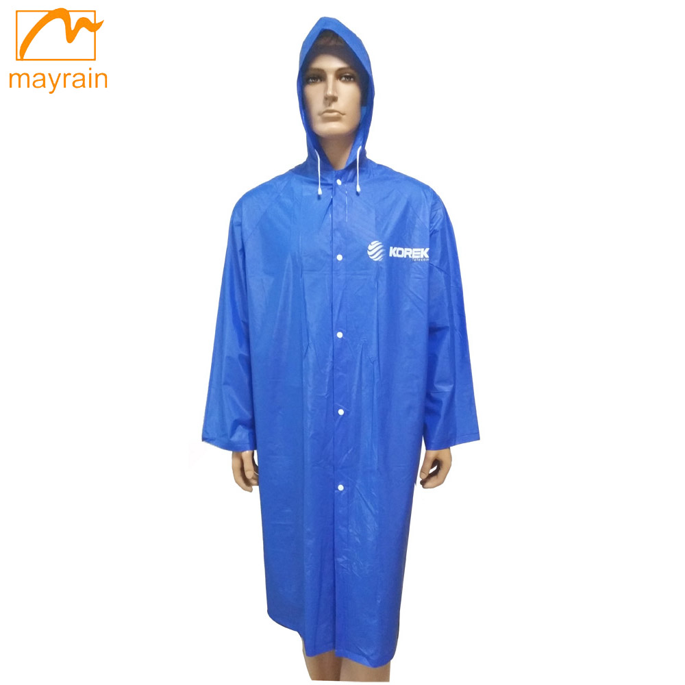 Wholesale fashion adult PVC Plastic long raincoat for ladies with hood