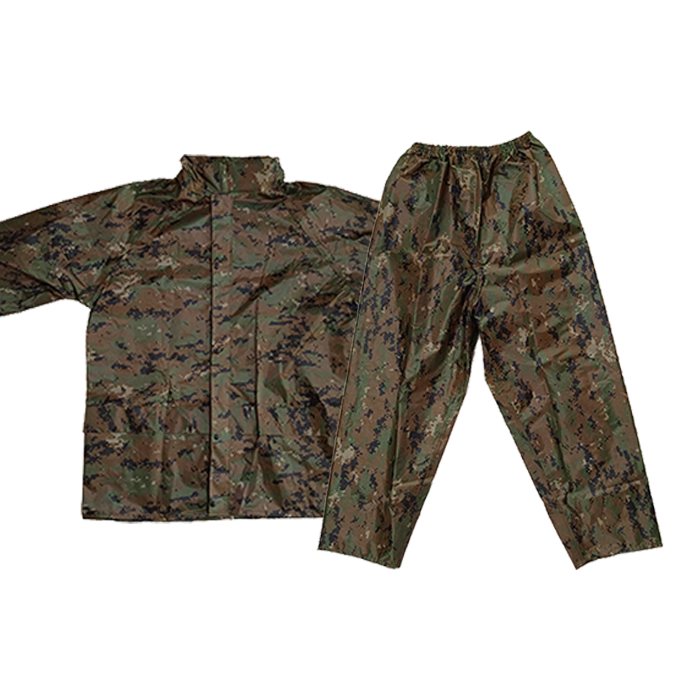 full printing rainsuit for adult outdoor waterproof raincoat rain jacket with pant