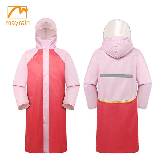 high quality Outdoor children waterproof raincoat windproof custom printed large space rain coat