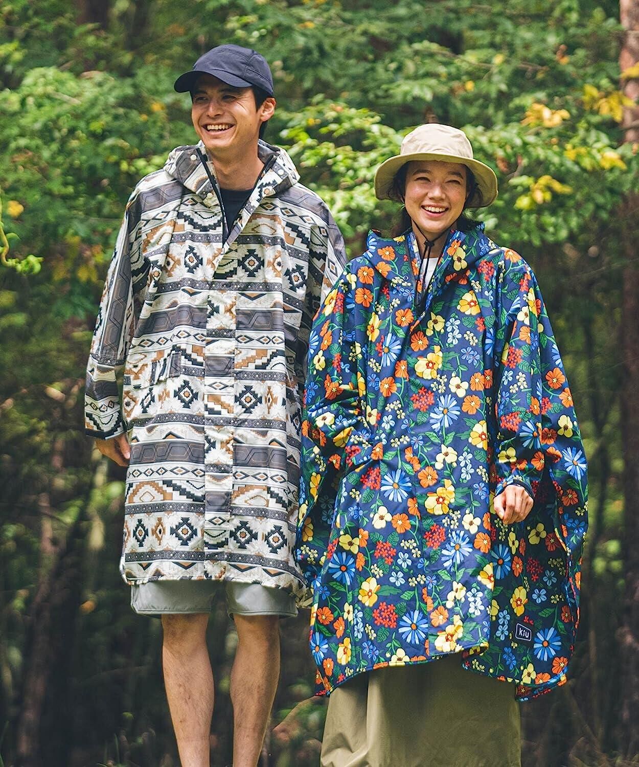 full printing long raincoat for adult waterproof windproof rain poncho outdoor