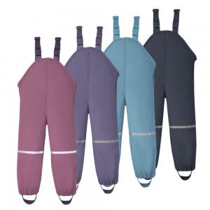 Fast delivery Kids Raincoats - Children PU/polyester waterproof rain bib pants – Mayrain