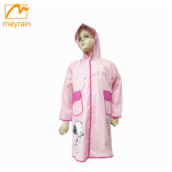 High Quality for Kids Raincoat Umbrella Clear - Children cartoon outdoor polyester waterproof raincoat – Mayrain