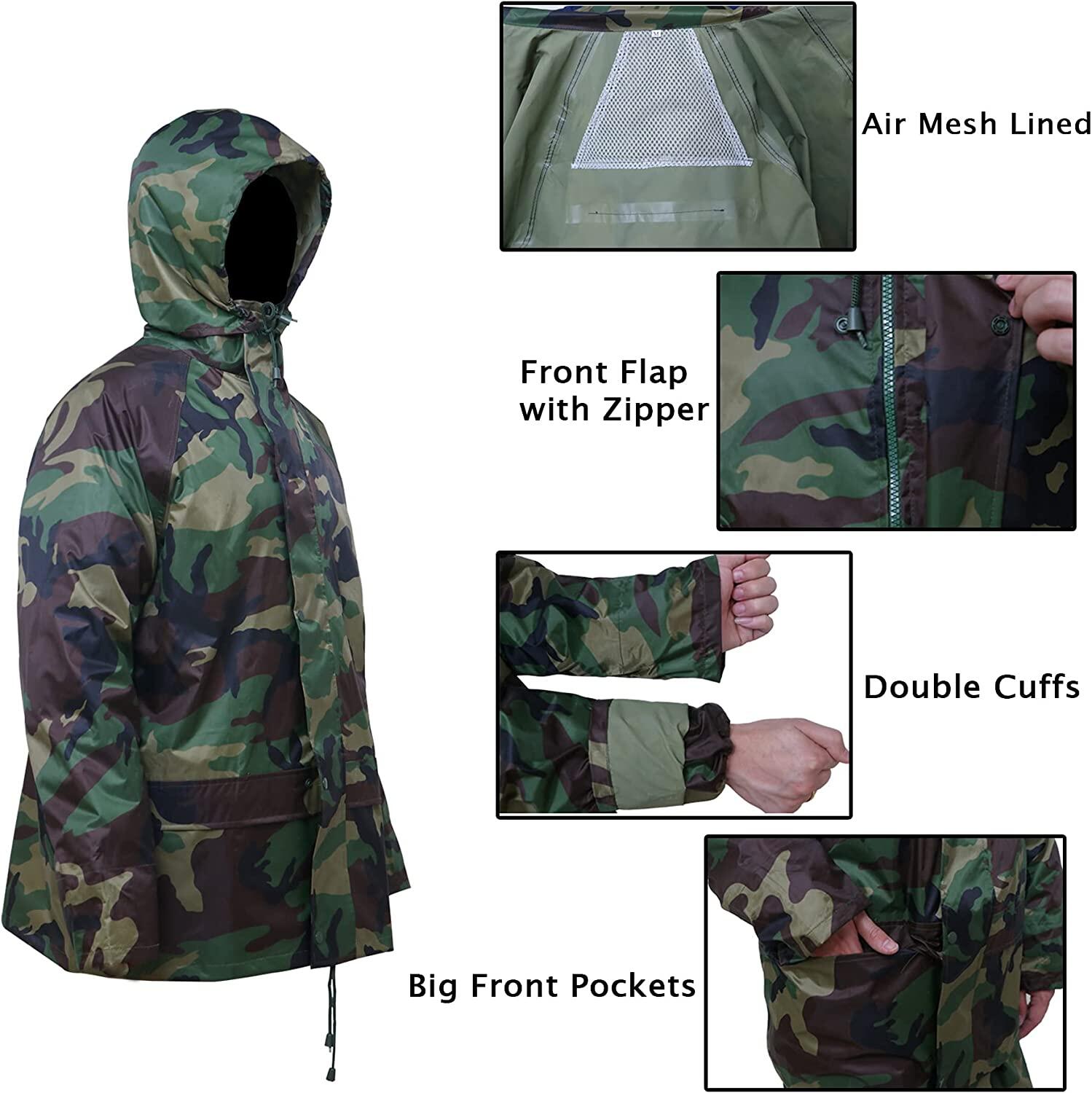 Durable Outdoor Reflective Waterproof Work Wear Safety Jacket Unisex Poncho Raincoat for Motorcycles Rainwear Hoodie