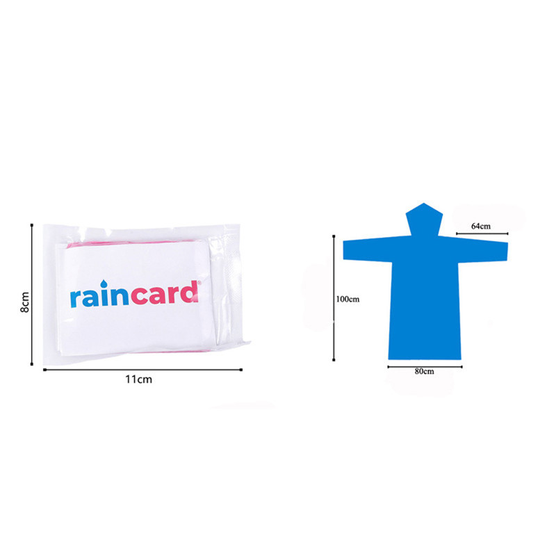 PE Mini packing wallet raincoat for emergency use