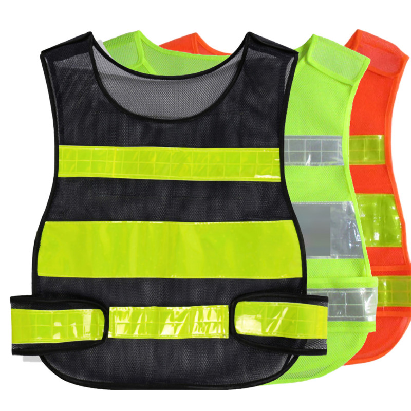 Mesh safety vest worker man vest