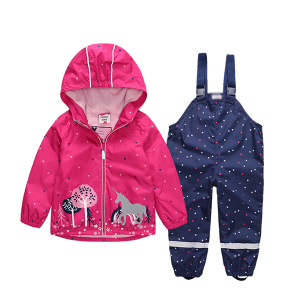 Factory wholesale Raincoat Kids - 100% waterproof Children rainsuit with printing – Mayrain