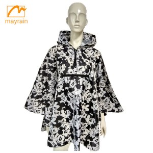 China Cheap price Womens Rain Coat - Polyester custom print logo OEM poncho – Mayrain
