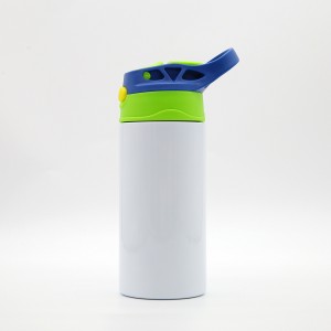 12oz Sublimation kids water bottle with flip top.