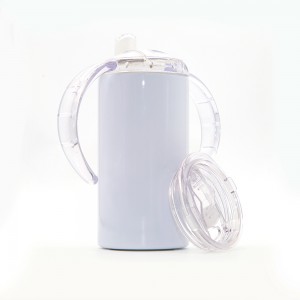 12oz Stainless Steel Straight Sublimation Sippy Cup With lids.