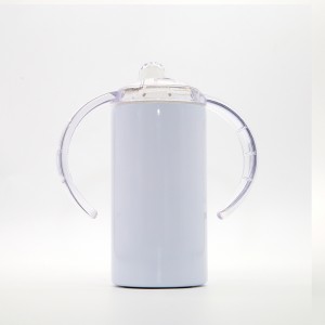 12oz Stainless Steel Straight Sublimation Sippy Cup With lids.
