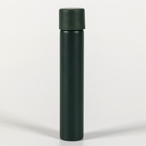 116mm Matte Black Glass Pre-Roll Tube with Childproof Lid