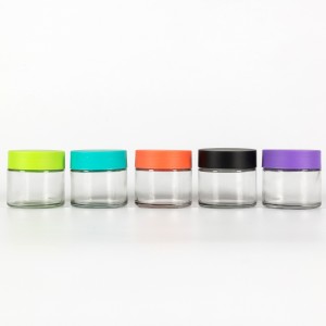 3OZ Hemp Premium Glass Jar with Flat Child Resistant Lid