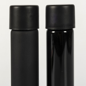 22*116mm Black Glass Pre-Roll Joint Tube with Childproof Tamper Evident Lid