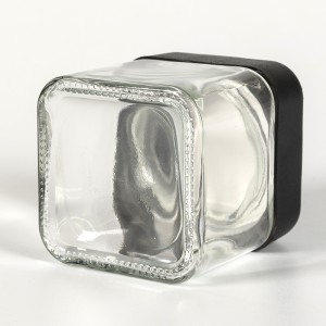 3OZ Square Glass Jar with Child Resistant Lid