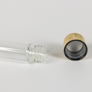 116mm Glass Pre-Roll Tube with Wood Printed Childproof Lid