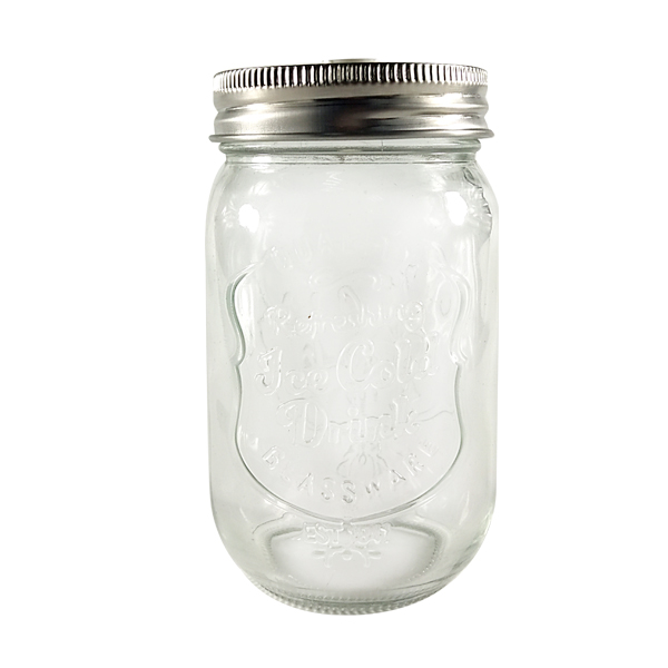 Discountable price Glass Bottle Soap Dispenser - 16OZ Glass Mason Jar With Stainless Steel Vacuum Lids – Menbank