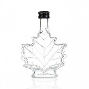 Canada 70ml 100ml 250ml maple leaf shape glass bottle